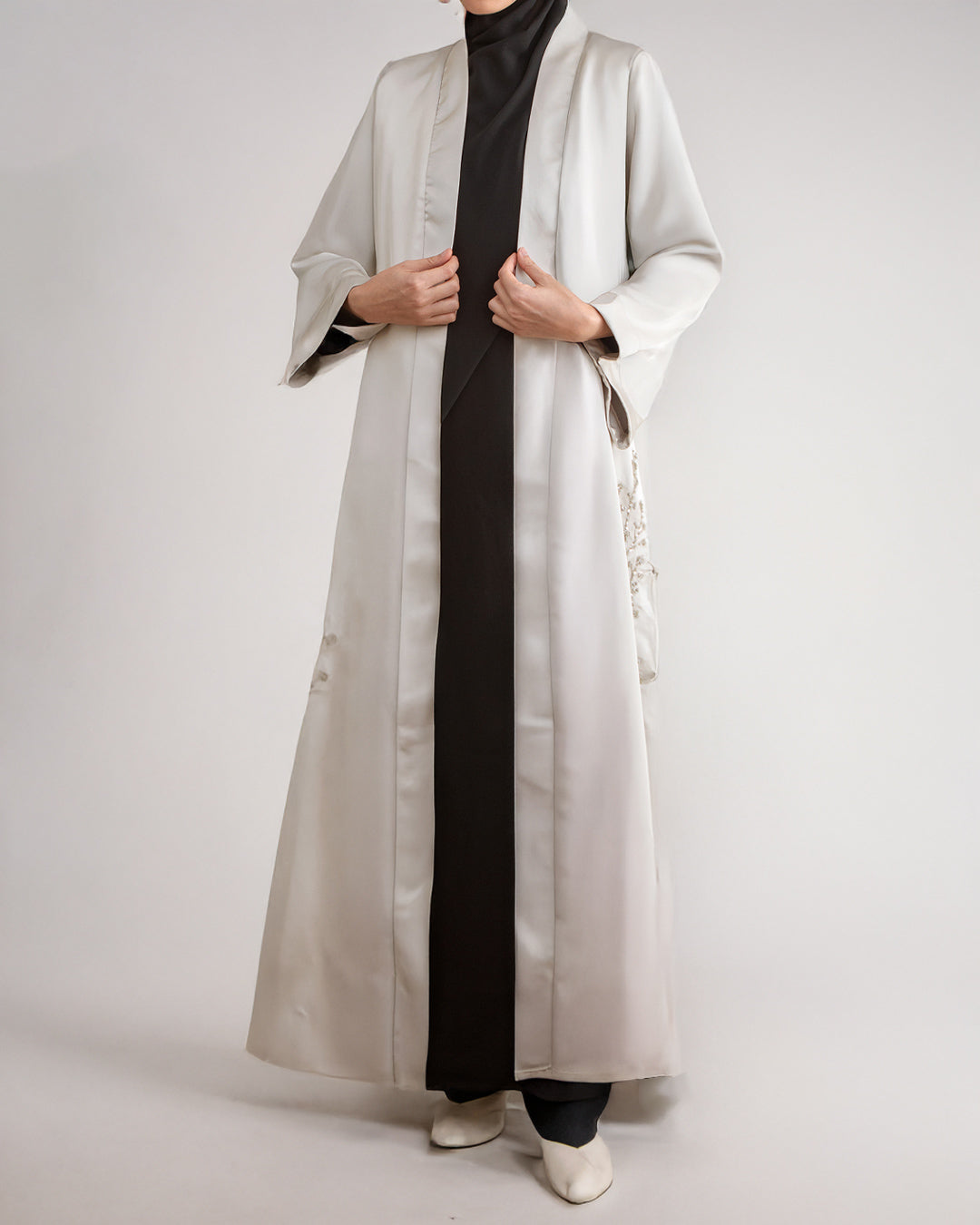 Saffa Grey Abaya